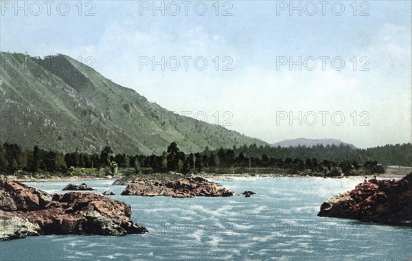 Manzherok Rapid on the Katun River, 1911-1913. Creator: Sergei Ivanovich Borisov.