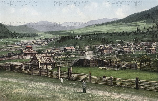 General View of the Village of Cherga, 1911-1913. Creator: Sergei Ivanovich Borisov.