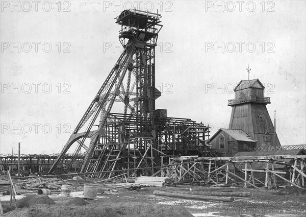 Timber Storehouse, 1911. Creator: Kozlov.