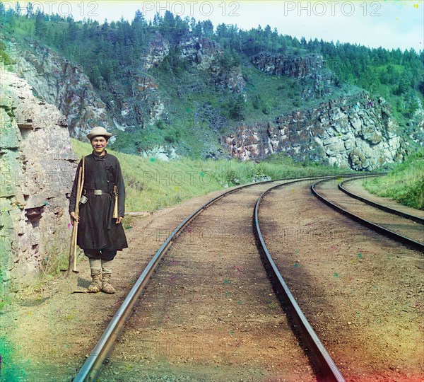 Bashkir switchman, 1910. Creator: Sergey Mikhaylovich Prokudin-Gorsky.