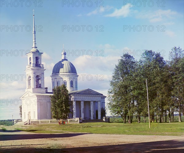 Cathedral of Saints Peter and Paul, in the town of Lodeynoye Pole, 1915. Creator: Sergey Mikhaylovich Prokudin-Gorsky.