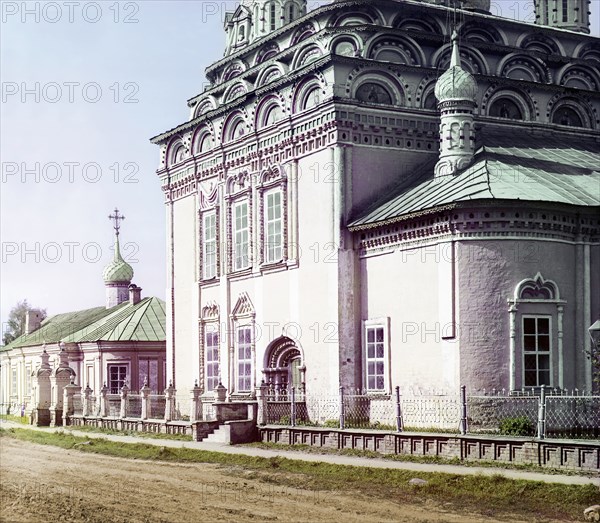 Detail of the Trinity Cathedral, Kostroma, 1910. Creator: Sergey Mikhaylovich Prokudin-Gorsky.