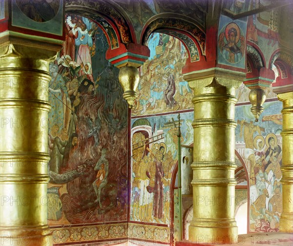 Inside the Church of Our Savior, in the vestibule, Rostov Velikii, 1911. Creator: Sergey Mikhaylovich Prokudin-Gorsky.