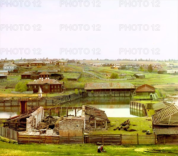 Shaitanskii factory, ceasing operations in 1905, Shaitanski Zavod, 1912. Creator: Sergey Mikhaylovich Prokudin-Gorsky.