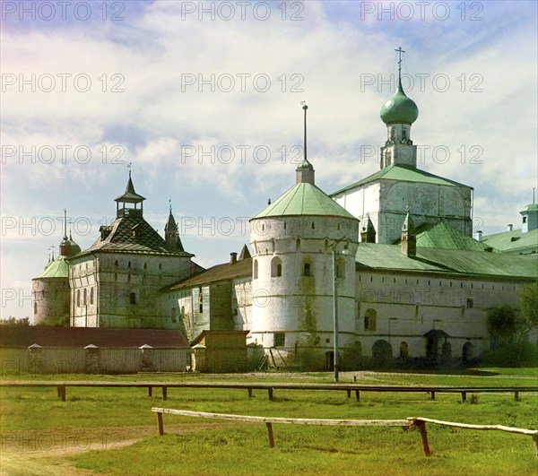Kremlin from the northeast, Rostov Velikii, 1911. Creator: Sergey Mikhaylovich Prokudin-Gorsky.