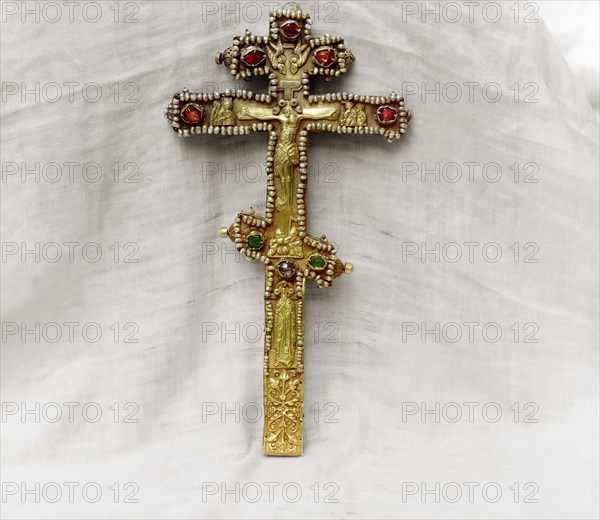Cross with the likeness of the Holy Martyr Ipatii, vestry of the Ipatievsky Monastery, Kostroma,1911 Creator: Sergey Mikhaylovich Prokudin-Gorsky.