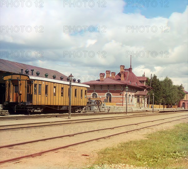 Borodino Station, 1911. Creator: Sergey Mikhaylovich Prokudin-Gorsky.