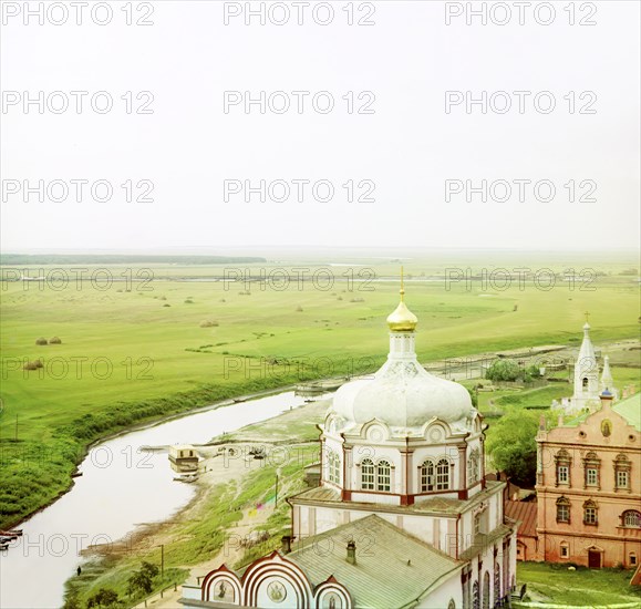 Ryazan. The Trubezh River and the Cathedral of Christ's Nativity, 1912. Creator: Sergey Mikhaylovich Prokudin-Gorsky.