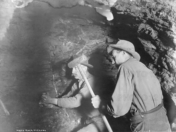 Hard rock miners, 1916. Creator: Unknown.