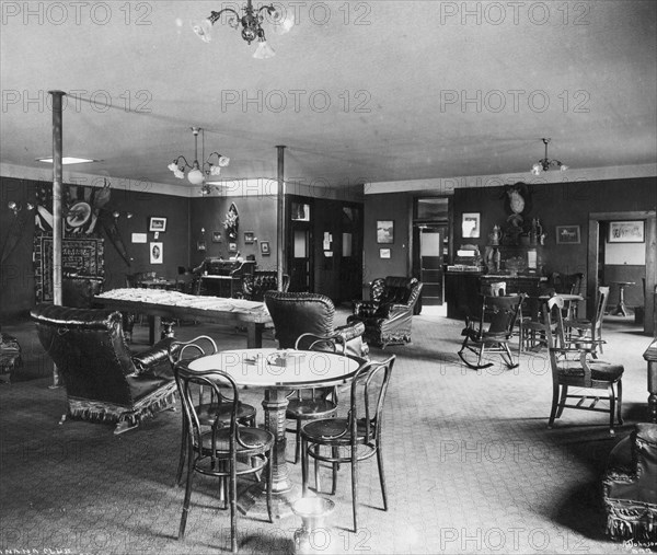 Tanana Club House interior, 1916. Creator: Unknown.