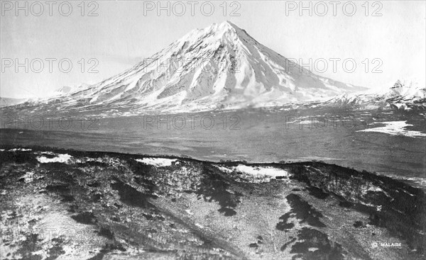 Koryaksky volcano, 1922-1923. Creator: Rene Malaise.