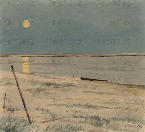 Night Landscape, 1928. Creator: Nikolaj Dmitrievic Travin.