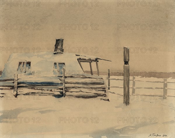 Yurt on the Duolgolakh River, unknown date. Creator: Nikolaj Dmitrievic Travin.