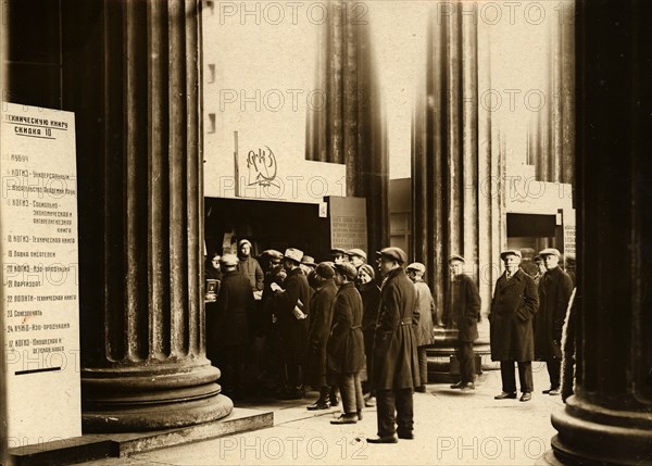 Book trade in Leningrad near the Kazan Cathedral, 1920-1929. Creator: Unknown.