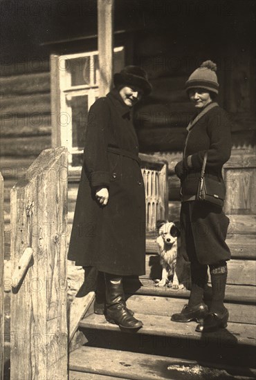 Nell Fis with a Finnish Friend Tika, 1924. Creator: Unknown.