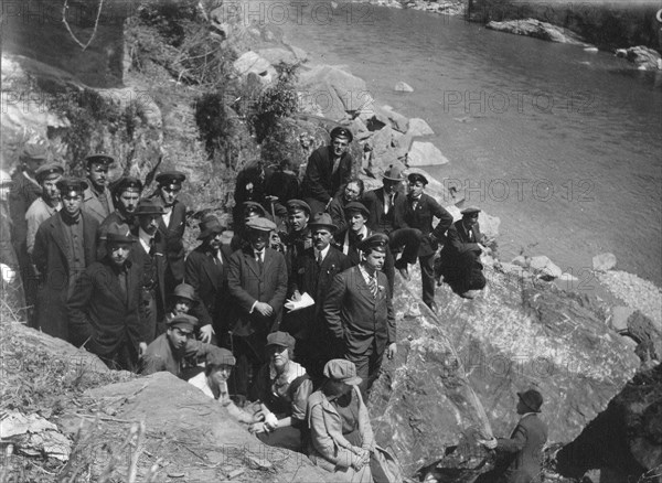 Mikhail Alekseevich Pavlov with Senior Students of Vladivostok Polytechnic Institute...Japan, 1922. Creator: Unknown.