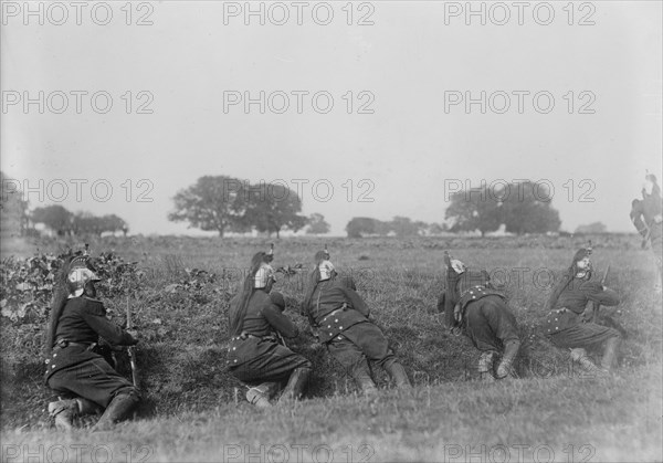 French Dragoons entrenched, between c1914 and c1915. Creator: Bain News Service.