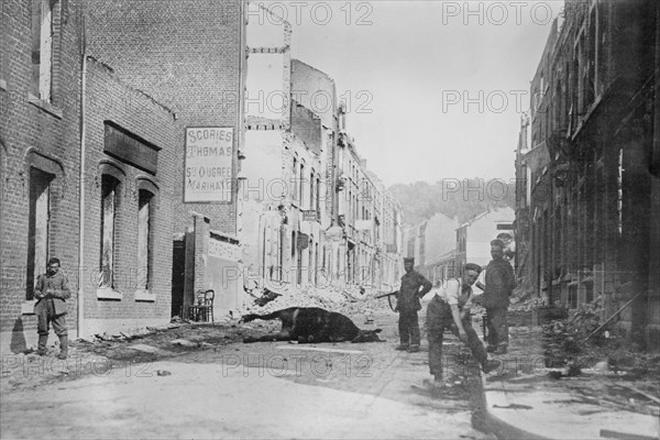 Burning of Vise, Aug 1914. Creator: Bain News Service.