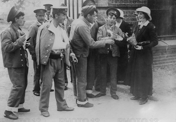 Wounded heroes of the Battle of Mons, 1914. Creator: Bain News Service.