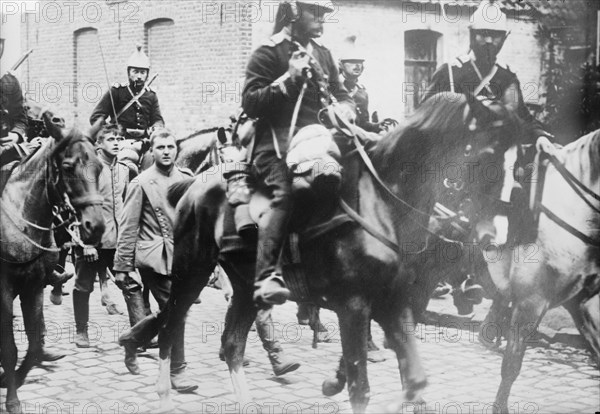 Uhlan prisoners at Guelzin, between c1914 and c1915. Creator: Bain News Service.