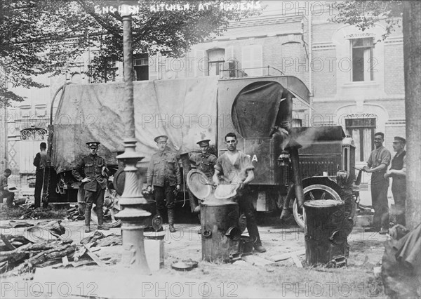 English Kitchen at Amiens, between c1914 and c1915. Creator: Bain News Service.