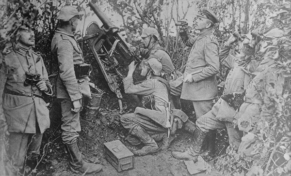 Germans watching for aeroplanes, between c1914 and c1915. Creator: Bain News Service.