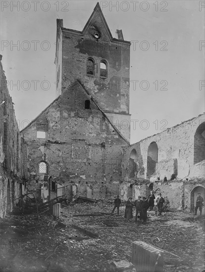 Church in Neidenburg destroyed by Russians, between 1914 and c1915. Creator: Bain News Service.