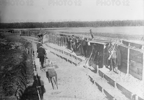 Landwehr in trenches near Suwalki, between 1914 and c1915. Creator: Bain News Service.