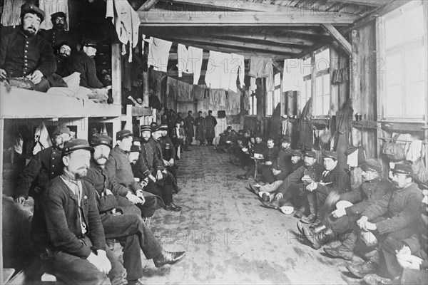 Zossen, prisoners' sleeping room, between 1914 and c1915. Creator: Bain News Service.