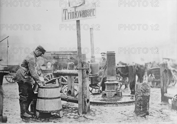 German Sanitary sign near Lodz, between 1914 and c1915. Creator: Bain News Service.