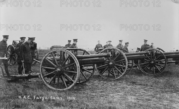 Recruits, Aldershot, H.A.C. Fargo Camp. 1914, 1914. Creator: Bain News Service.