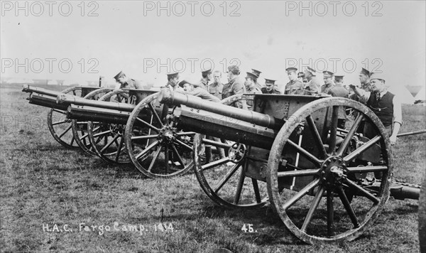 Recruits, Aldershot, H.A.C. Fargo Camp. 1914, 1914. Creator: Bain News Service.