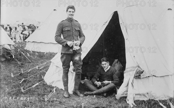 Recruits, Aldershot, H.A.C. Fargo Camp. 1914, 1914. Creator: Bain News Service.