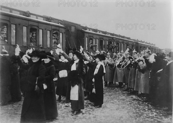 Departure of "Landsturm", between c1914 and c1915. Creator: Bain News Service.