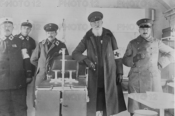 Staff of Kaiserin's Hospital train, Dr. Israels, between c1914 and c1915. Creator: Bain News Service.