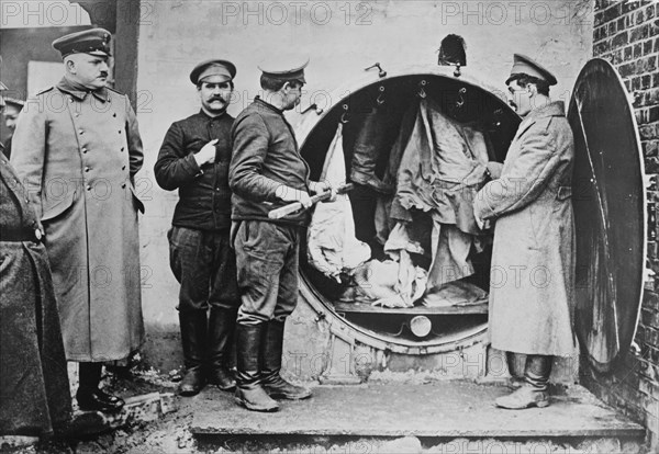 Doberitz, disinfecting clothing, between c1910 and c1915. Creator: Bain News Service.