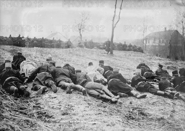 Austrians in captured Russian Trench, Galicia, 29 June 1915. Creator: Bain News Service.