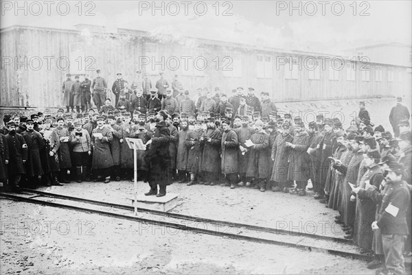 Germany, French prisoners singing, between 1914 and c1915. Creator: Bain News Service.