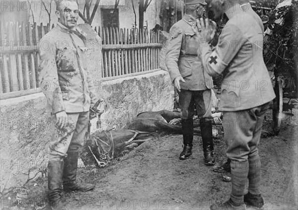 Wounded Austrian Officer on Patrol on Isonzo, between c1910 and c1915. Creator: Bain News Service.