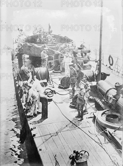 Gen. Sir Ian Hamilton on a destroyer, between c1910 and c1915. Creator: Bain News Service.