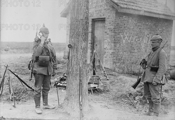 German field telephone, 1914. Creator: Bain News Service.