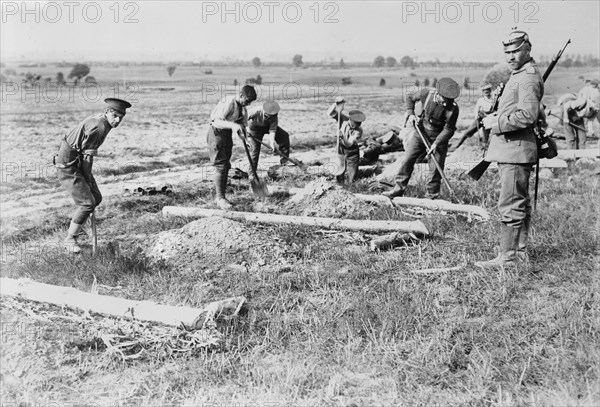 English prisoners at work near Doberitz, between c1914 and c1915. Creator: Bain News Service.