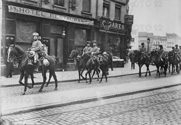 German Hussars in Antwerp, between c1914 and c1915. Creator: Bain News Service.
