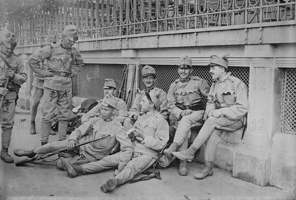 Hungarian soldiers in Budapest, 1917. Creator: Bain News Service.