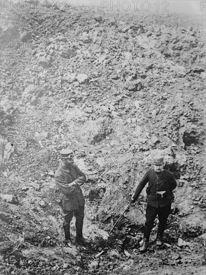 Bomb crater in France, between c1915 and 1918. Creator: Bain News Service.