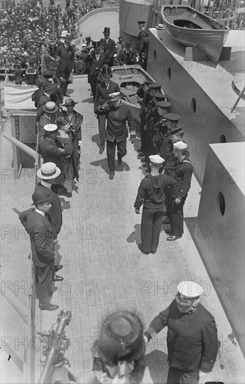 Mayor Mitchel boarding U.S.S. Recruit, 30 May 1917. Creator: Bain News Service.