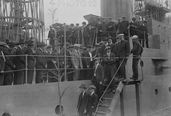 Rookies leave U.S.S. Recruit for Newport, 1917. Creator: Bain News Service.