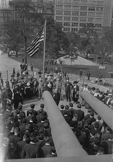 Reverend Herbert Shipman addressing recruits, 1917. Creator: Bain News Service.