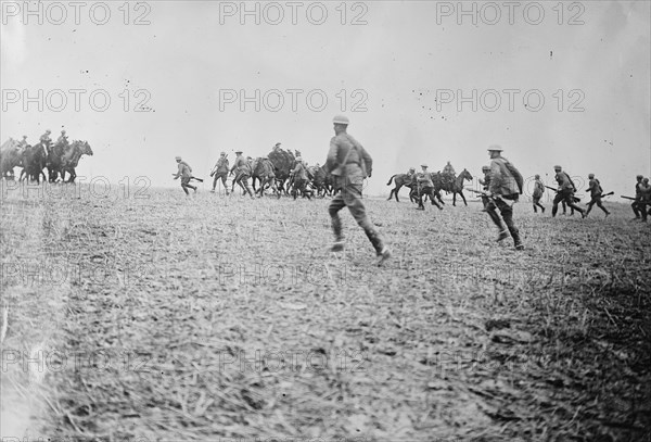British Cavalry after attack on enemy, 21 Apr 1917. Creator: Bain News Service.