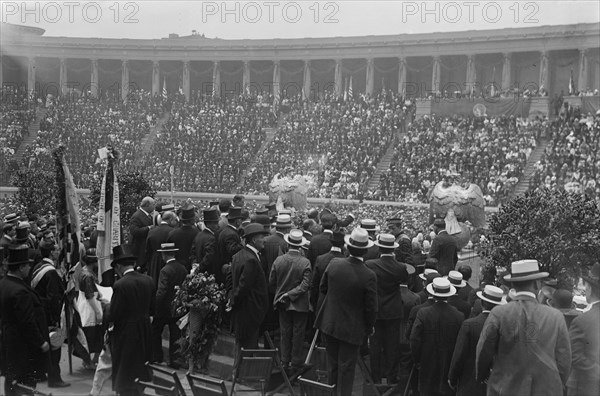 Italians in stadium, 23 Jun 1917. Creator: Bain News Service.